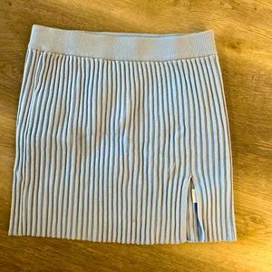 light blue cotton mini skirt